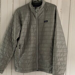 Patagonia Men's Gray/Green Nano Quilted Jacket